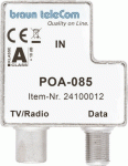 POA-085 Opdruk Radio-TV-Modem Ziggo verdeler Male / female F-connector