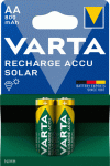 Batterij oplaadbaar AA Recharge Accu Solar 800mAh NiMH 2 stuks