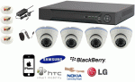 CCTV SYSTEM 4-KAN. 1TB 2.1MP DOME WIT CVBS/AHD/TVI/CVI